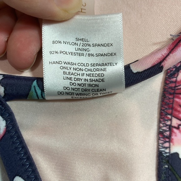 Studded Padded Bikini Top Light Push Up Floral Swim Top Swimsuit 34D Flower S/M - Picture 8 of 8